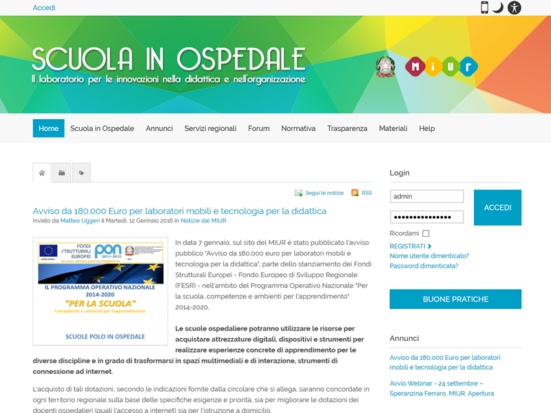 Pso Scuola in ospedale